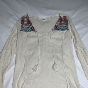 Billabong Boho Long Sleeves Button Up Top Size L